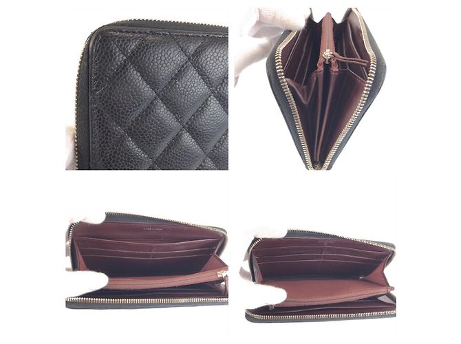 Portafoglio Lungo Chanel in Pelle con Logo Coco Matelassé Nero - vista 8