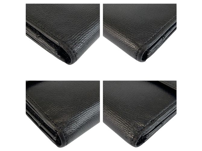 Chanel Leder Coco Button Long Wallet Schwarz - Ansicht 7
