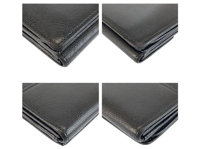 Chanel Leder Coco Button Long Wallet Schwarz - Ansicht 8