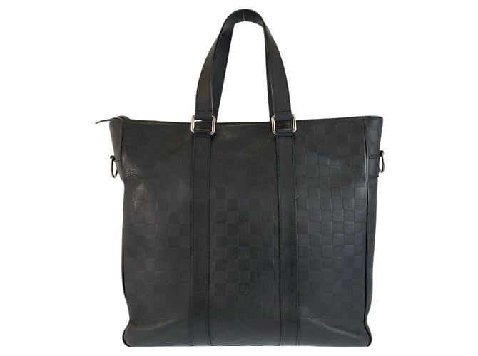 Tote Louis Vuitton Damier Infini Tadao PM Nero - vista 2