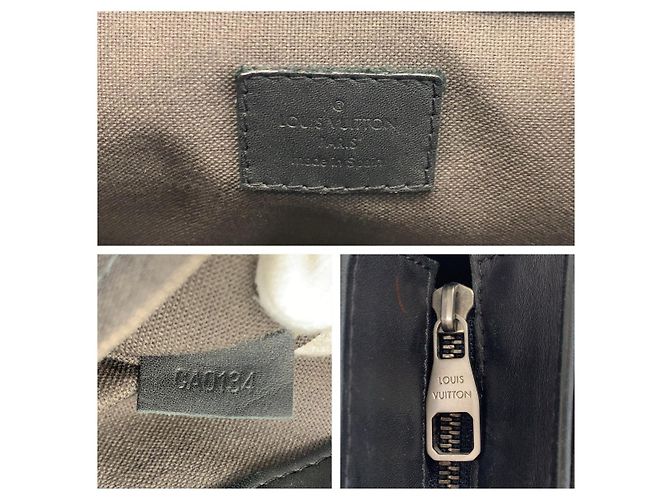 Tote Louis Vuitton Damier Infini Tadao PM Nero - vista 3