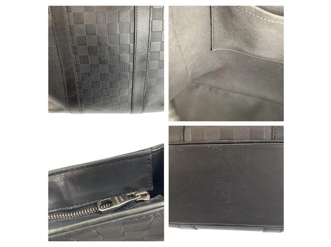 Tote Louis Vuitton Damier Infini Tadao PM Nero - vista 5