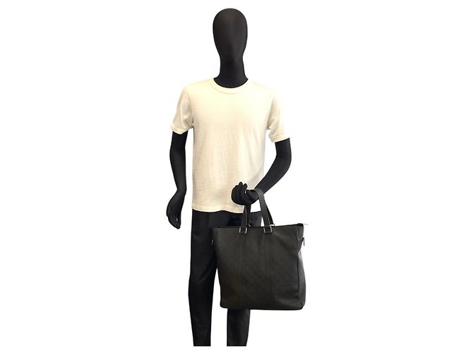 Tote Louis Vuitton Damier Infini Tadao PM Nero - vista 7