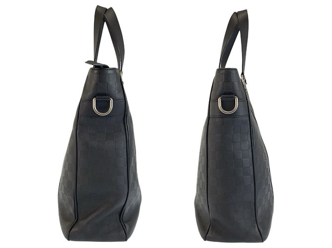 Tote Louis Vuitton Damier Infini Tadao PM Nero - vista 8