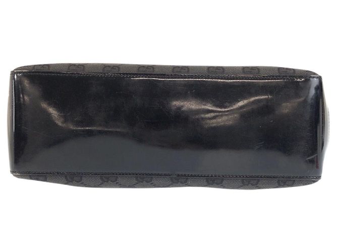 Borsa Hobo a Spalla Gucci GG Canvas Suede Nero - vista 10