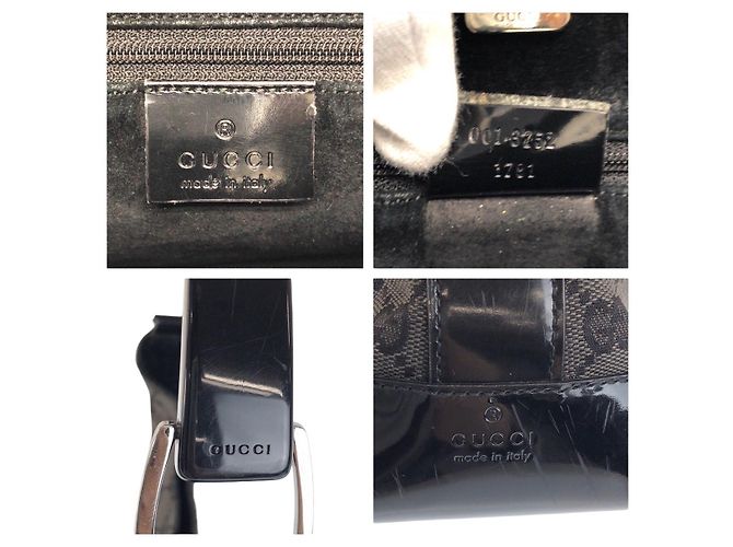 Borsa Hobo a Spalla Gucci GG Canvas Suede Nero - vista 3
