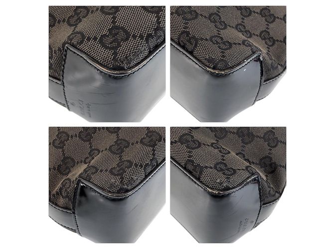 Borsa Hobo a Spalla Gucci GG Canvas Suede Nero - vista 4