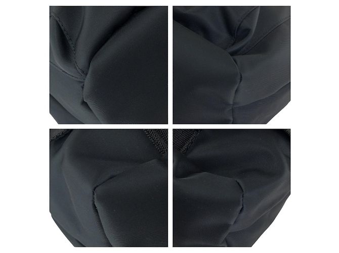 Versace Nylon Leder Rucksack Vintage Schwarz - Ansicht 3