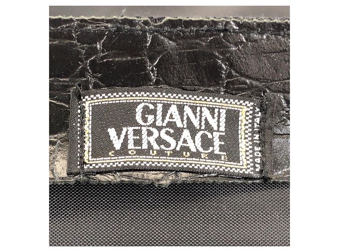 Versace Nylon Leder Rucksack Vintage Schwarz - Ansicht 4