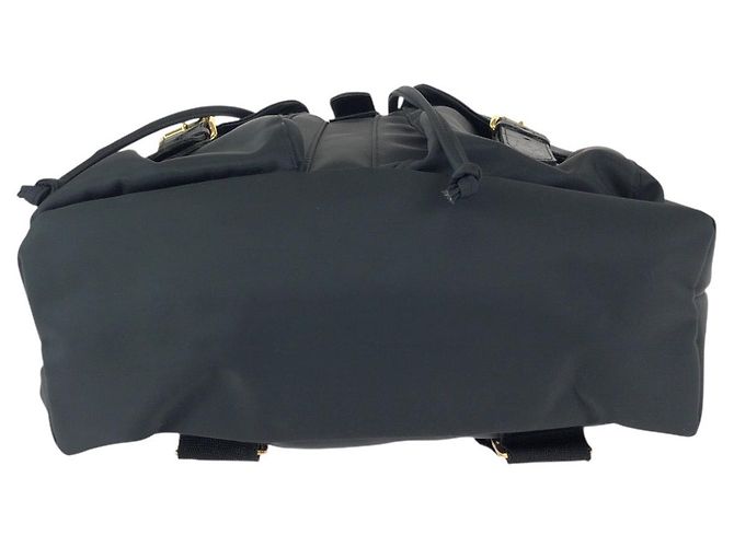 Versace Nylon Leder Rucksack Vintage Schwarz - Ansicht 9