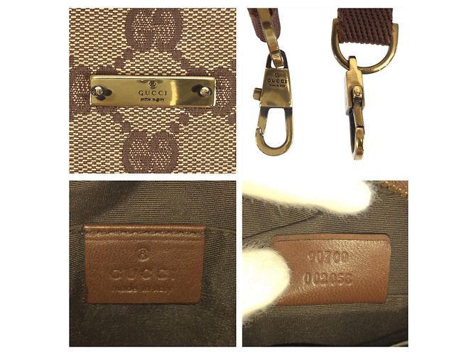 Borsa a Spalla Pochette in Tela GG Gucci Marrone - vista 6
