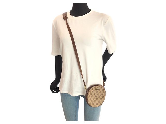 Borsa a Spalla Pochette in Tela GG Gucci Marrone - vista 7
