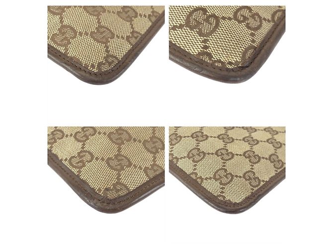 Borsa a Spalla Pochette in Tela GG e Pelle Gucci Marrone - vista 3