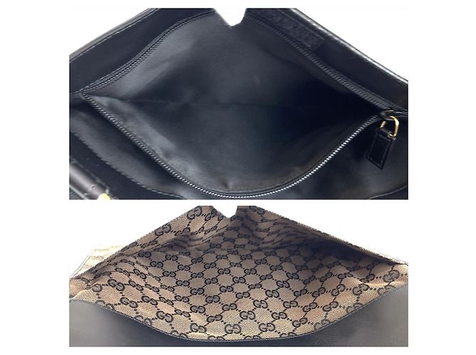 Borsa a tracolla Gucci GG Canvas e pelle Marrone - vista 9