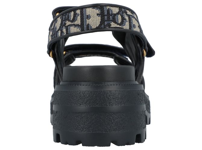 Oblique Sandali con piattaforma Dioract di Dior Nero - vista 3