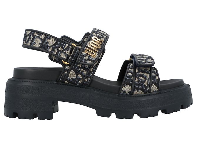 Oblique Sandali con piattaforma Dioract di Dior Nero - vista 6