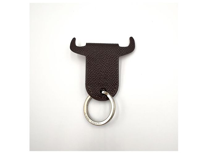Ring Hermès Portachiavi HERMES Petite Ash Porte-Clé Trous Marrone - vista 2