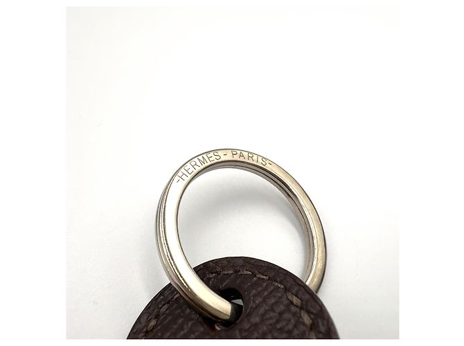 Ring Hermès Portachiavi HERMES Petite Ash Porte-Clé Trous Marrone - vista 4