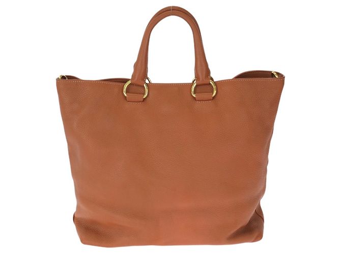 Prada Vitello Daino Leder 2way Tote Bag Braun - Ansicht 2