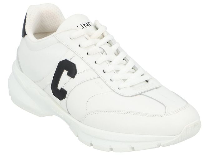 Triomphe Céline SNEAKER CON LACCI LOW RUNNER CR-02 CELINE IN CALFSKIN Bianco - vista 2