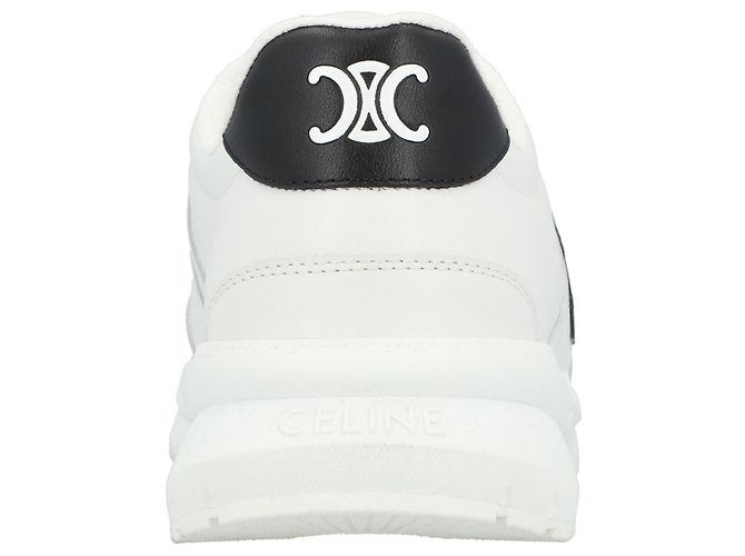 Triomphe Céline SNEAKER CON LACCI LOW RUNNER CR-02 CELINE IN CALFSKIN Bianco - vista 4