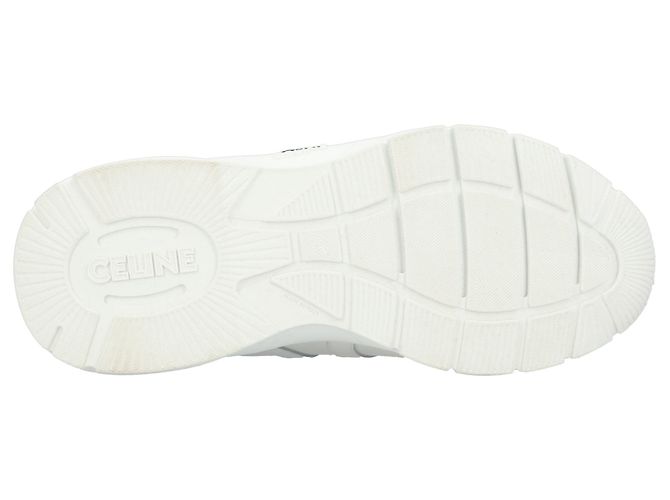 Triomphe Céline SNEAKER CON LACCI LOW RUNNER CR-02 CELINE IN CALFSKIN Bianco - vista 5