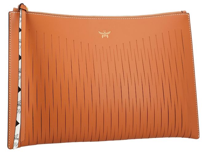 Borsa a tracolla MCM Aren Medium in pelle nappa Marrone - vista 2