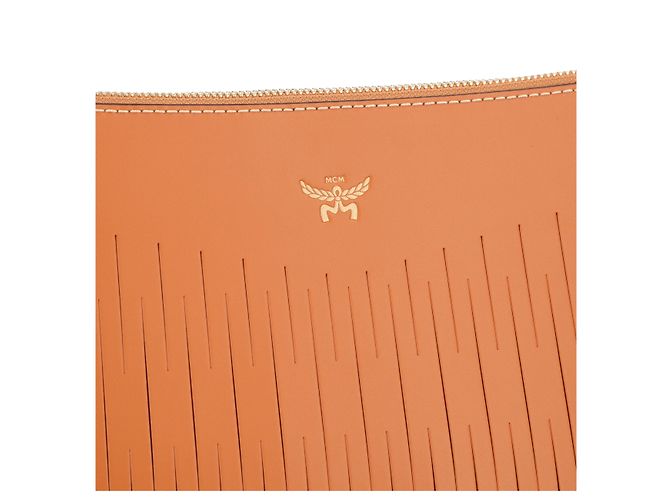 Borsa a tracolla MCM Aren Medium in pelle nappa Marrone - vista 5