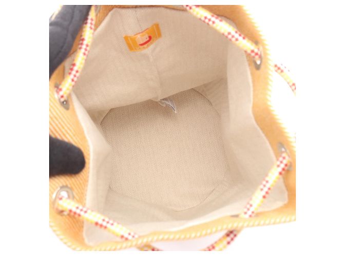 Borsa duffle in lana Hermès Epopee Arancione - vista 6
