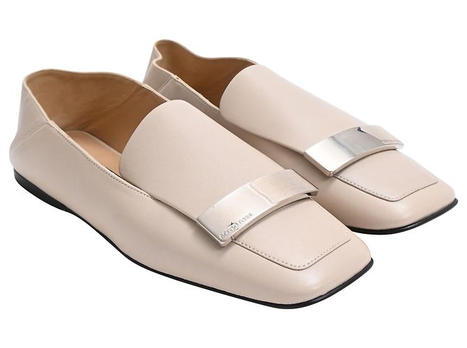Mocassini Sergio Rossi SR1 Convertible in pelle di agnello beige - vista 4