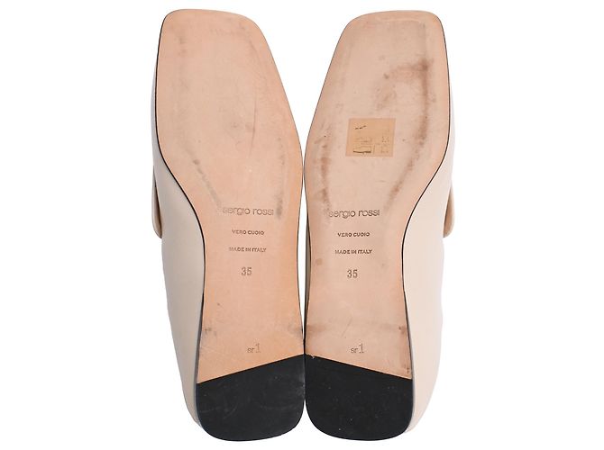 Mocassini Sergio Rossi SR1 Convertible in pelle di agnello beige - vista 6