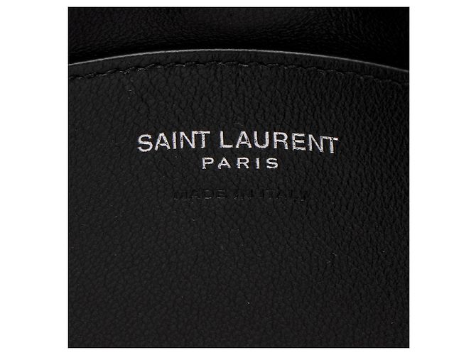 Saint Laurent Puffy Pouch in agnello Nero - vista 7