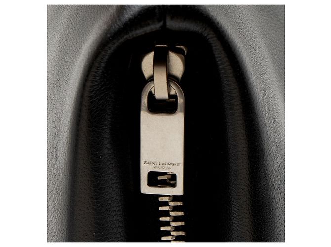 Saint Laurent Puffy Pouch in agnello Nero - vista 8