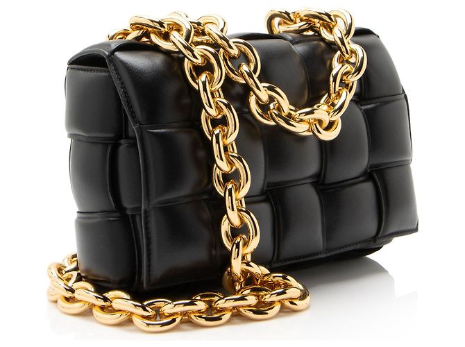 Borsa a tracolla maxi Cassette in agnello Bottega Veneta Nero - vista 2