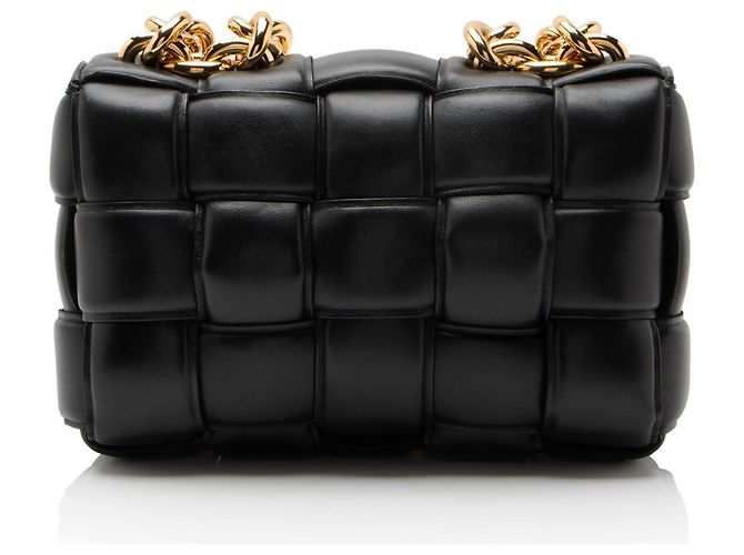 Borsa a tracolla maxi Cassette in agnello Bottega Veneta Nero - vista 3