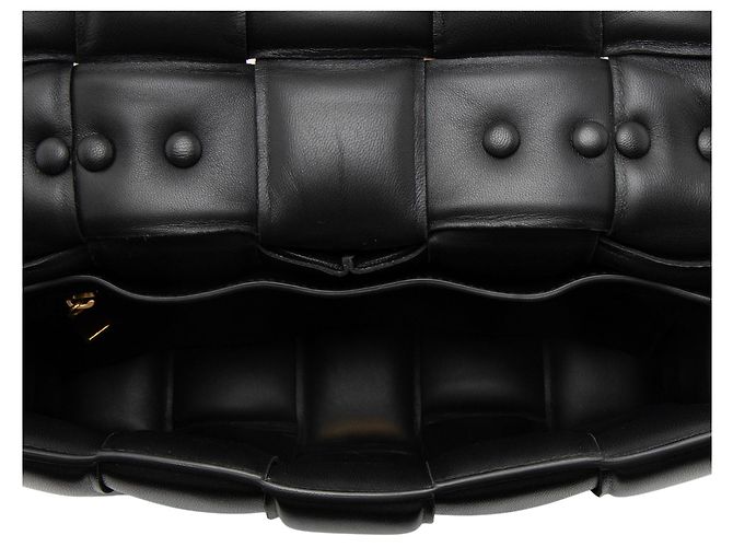 Borsa a tracolla maxi Cassette in agnello Bottega Veneta Nero - vista 6