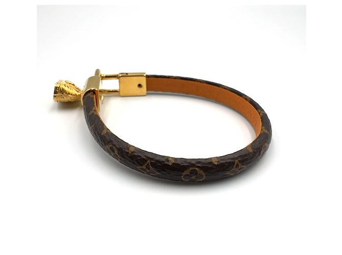 Bracciale Louis Vuitton Alma Oro Marrone - vista 10