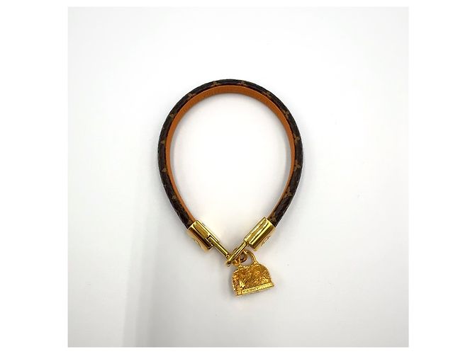 Bracciale Louis Vuitton Alma Oro Marrone - vista 4