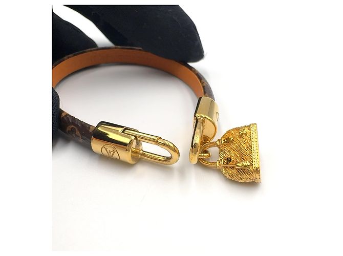 Bracciale Louis Vuitton Alma Oro Marrone - vista 7
