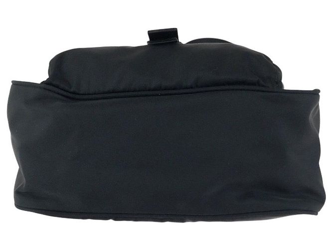 Borsa a tracolla Prada Nylon Leather Tessuto Triangle Logo Nero - vista 10