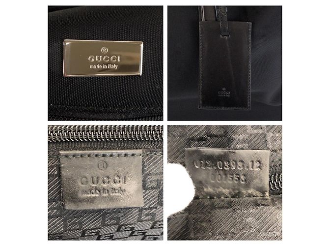 Borsa Boston Gucci in tela e pelle 2WAY Nero - vista 4