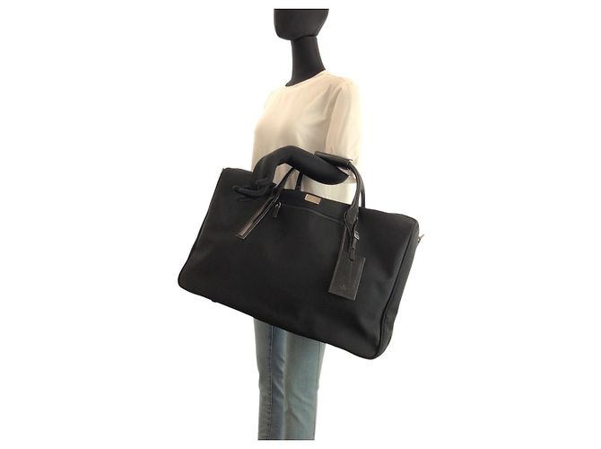 Borsa Boston Gucci in tela e pelle 2WAY Nero - vista 6