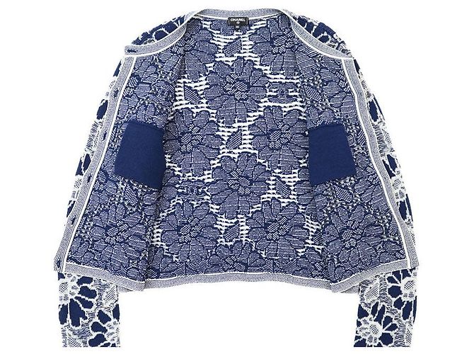 Timeless Cárdigan Chanel P63038 de lana y algodón Azul - vista 8