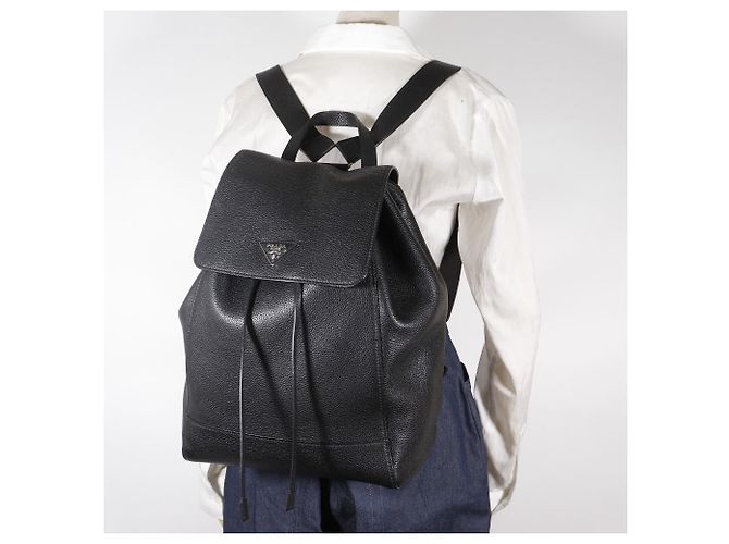 Prada 1BZ007 Calf 2way Backpack Black - view 14