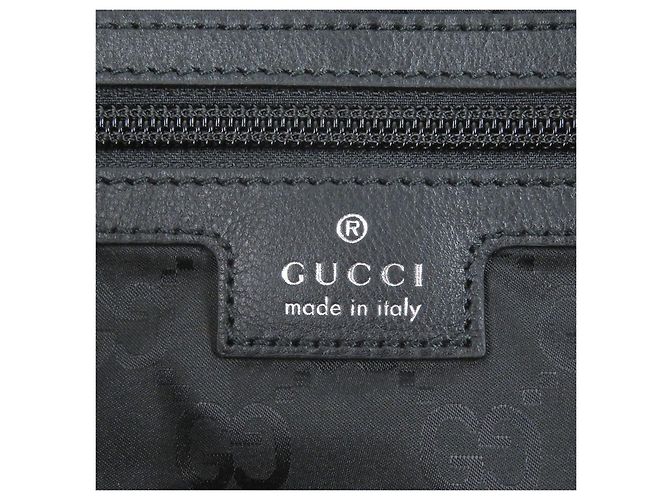 Gucci Sherry Line Nylon Tote Bag Schwarz - Ansicht 10