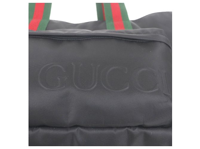 Gucci Sherry Line Nylon Tote Bag Schwarz - Ansicht 8