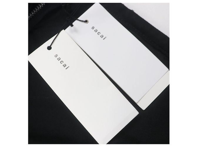 Sacai Moleskin Embroidered Patch Jacket Cotton Jacket Black - view 10