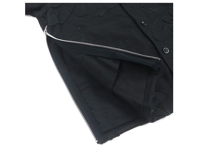 Sacai Moleskin Embroidered Patch Jacket Cotton Jacket Black - view 5