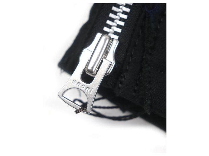Sacai Moleskin Embroidered Patch Jacket Cotton Jacket Black - view 7