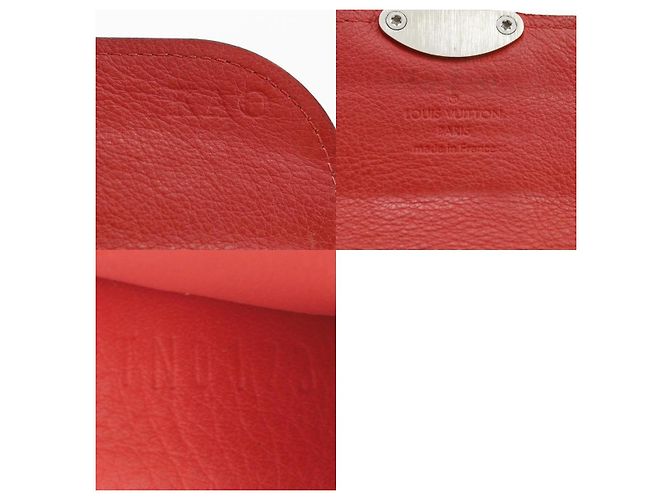 Cartera Louis Vuitton Iris de piel Mahina Roja - vista 4